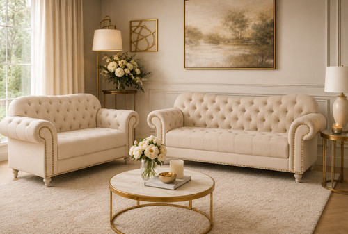 Elegance chesterfield sofa set - sofa,
