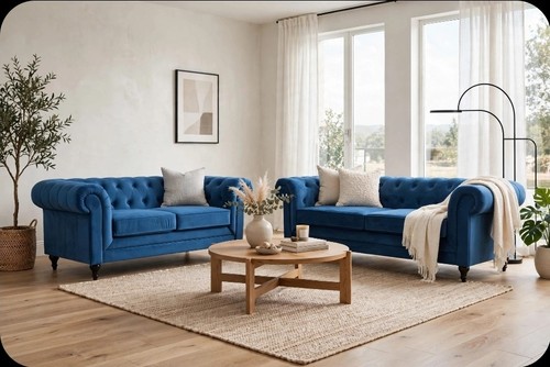 Habitat chesterfield velvet - chesterfield,