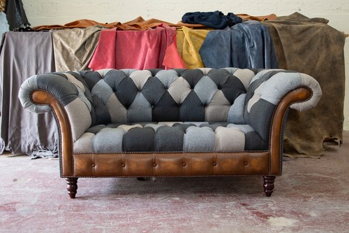 Seater grey chesterfield - 2,