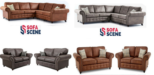 New suede leather corner - leather, sofa