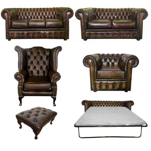 Genuine leather antique brown - antique,
