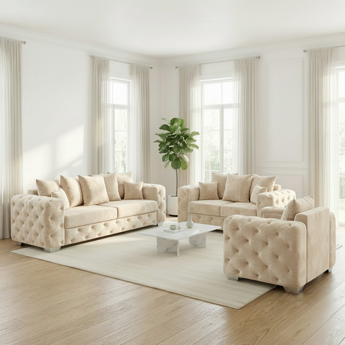 Seater sofa set velvet - seater,