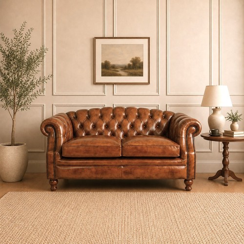 Tan brown real hide - tan, leather
