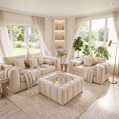 Lilly fabric seater sofa - lilly,