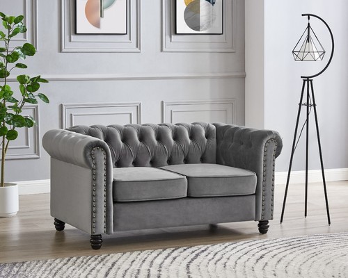 Velvet sofa chesterfield - sofa,