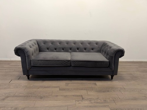 Chesterfield charcoal velvet - chesterfield,