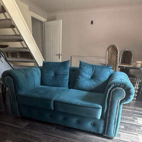 Scs green velvet - scs, sofa