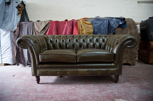 Seater green chesterfield - 2,