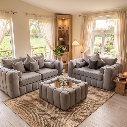 Lilly fabric seater sofa - fabric,