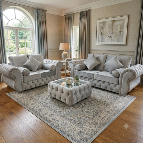 Rio fabric chesterfield corner - chesterfield,