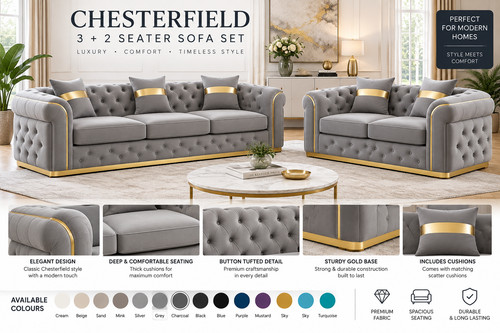 Large seater chesterfield - large,