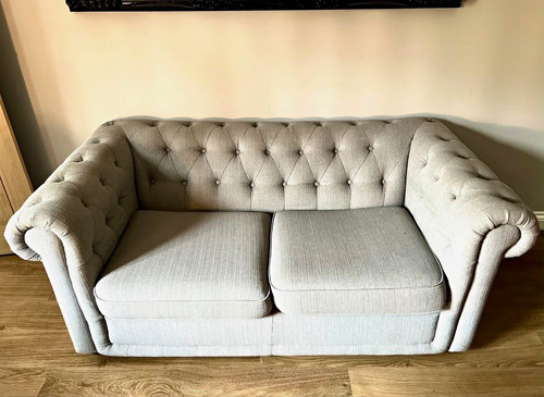 Chesterfield grey seater - grey, 2-seater